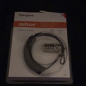 Targus DEFCON coiled laptop cable lock laptop theft protection